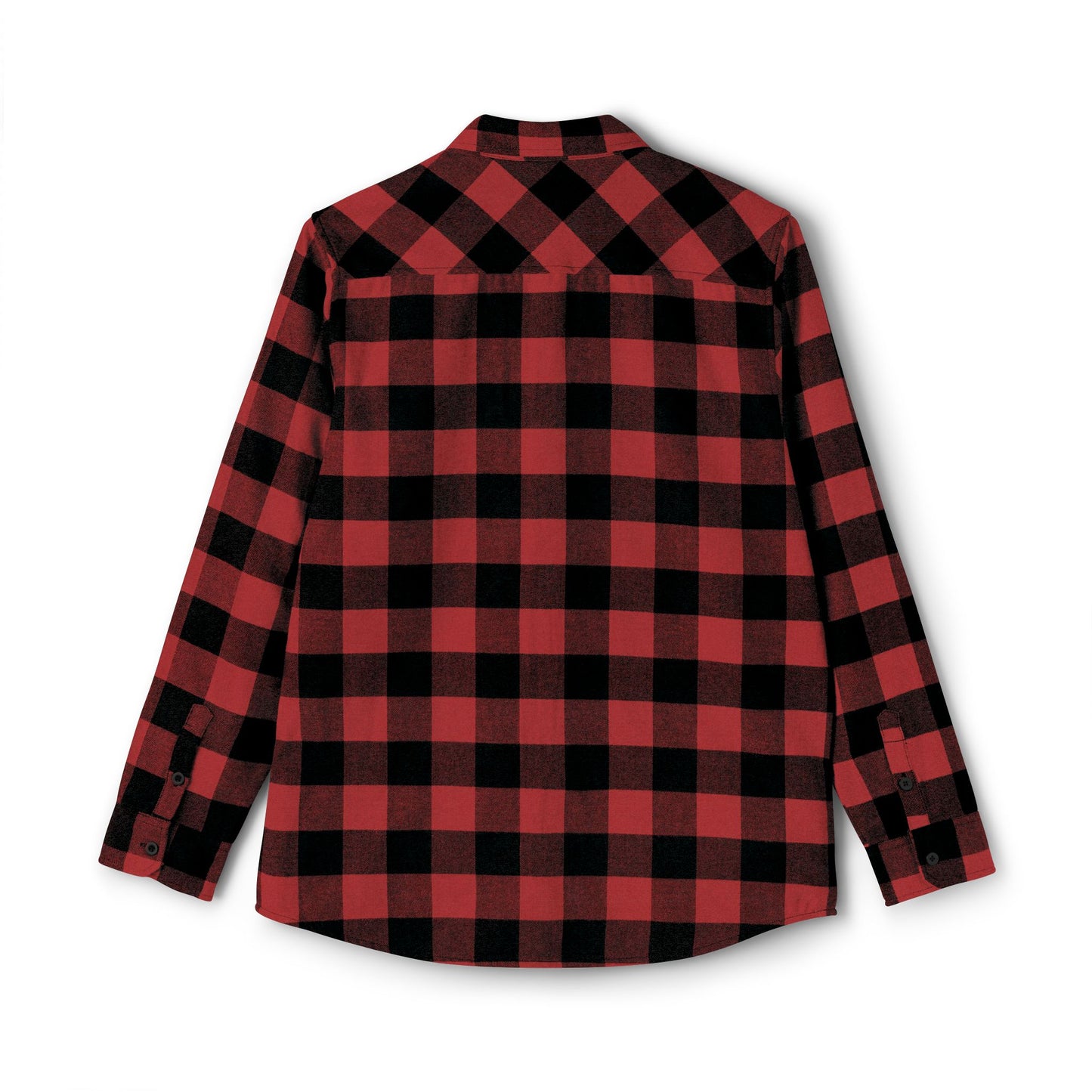 Back view of heavyweight flannel.