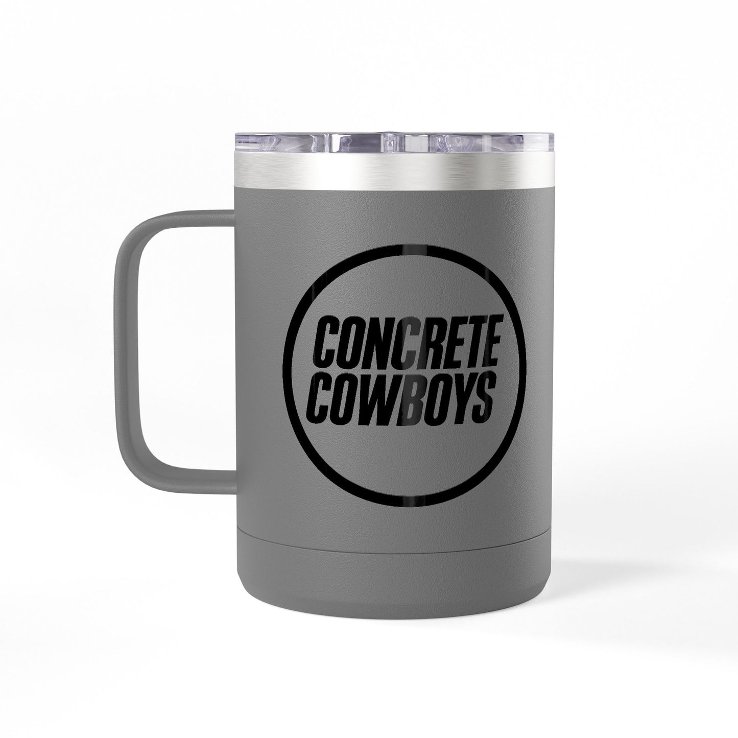 Reverse side showing Concrete Cowboys circle stamp logo.