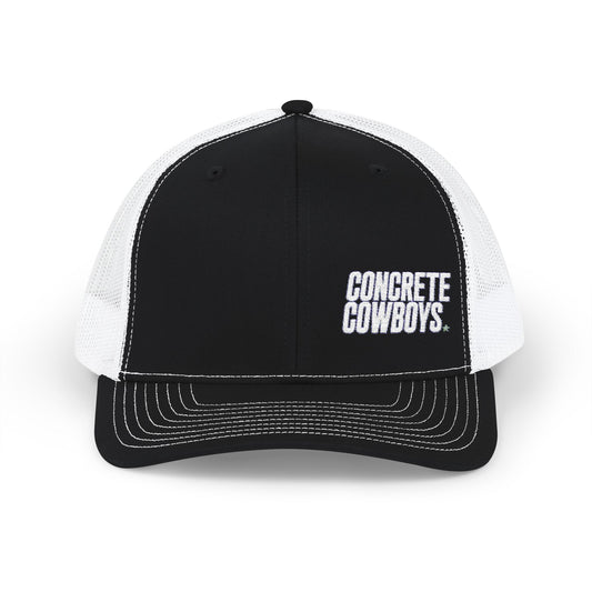 Concrete Cowboys Cowboy Classic Snapback in Black/White — front view