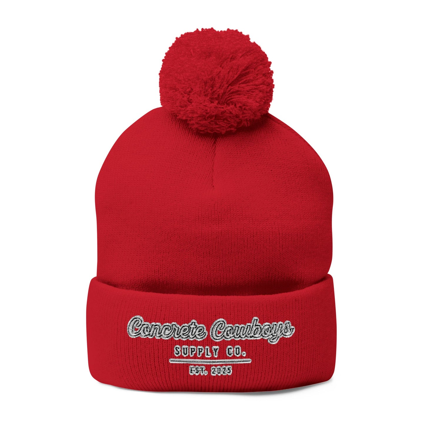 Concrete Cowboys Supply Co. Beanie in Red — front view