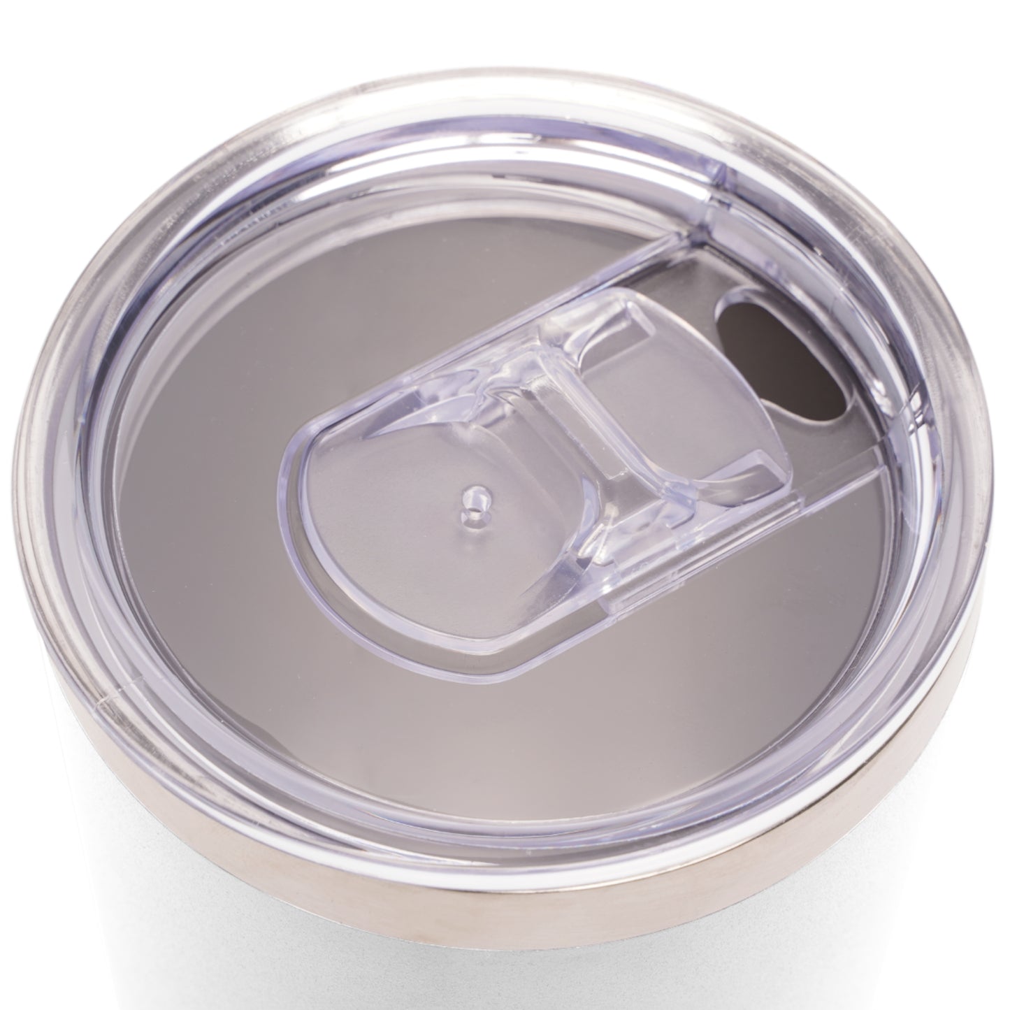 Top view showing spill-resistant sliding lid closure.