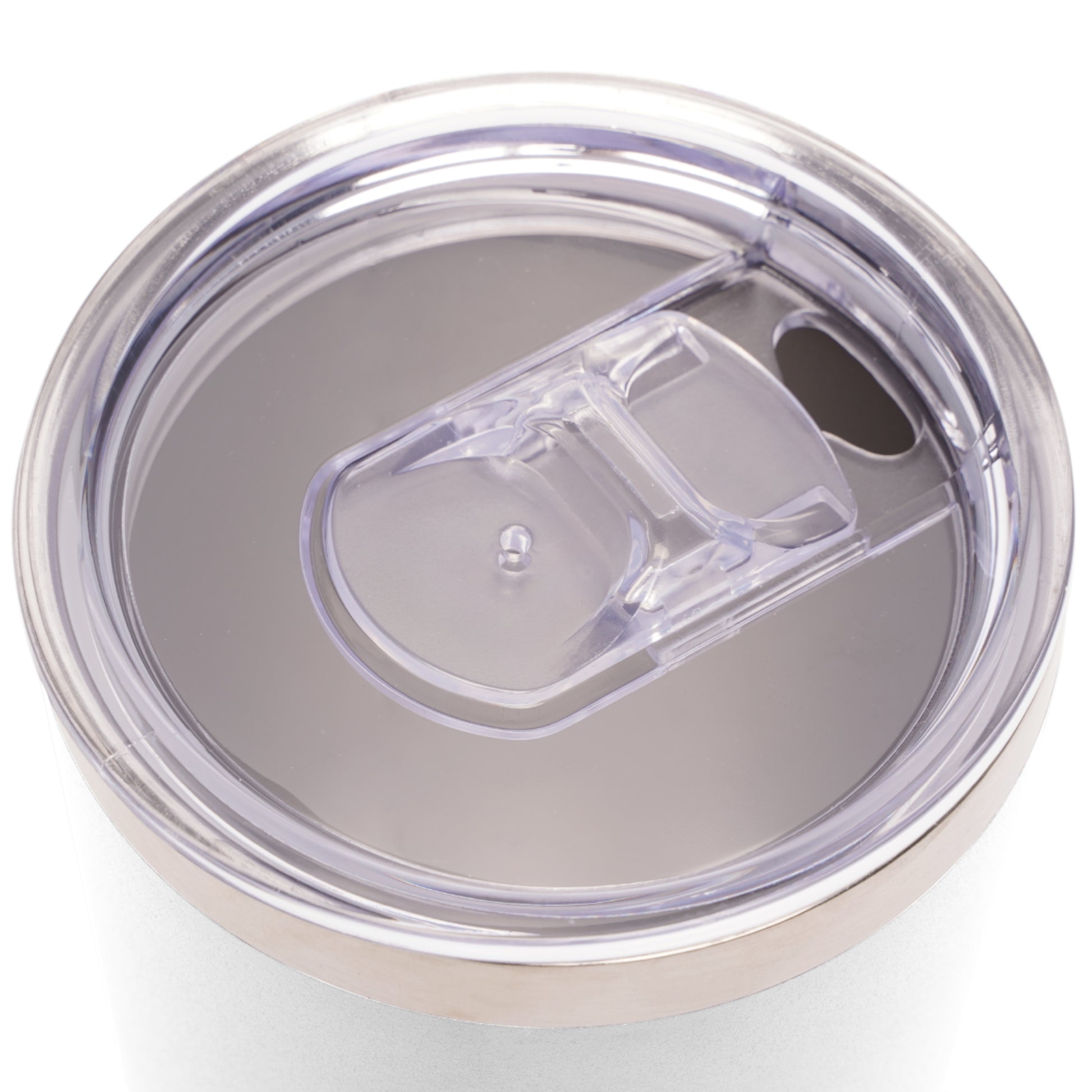 Top view showing spill-resistant sliding lid closure.