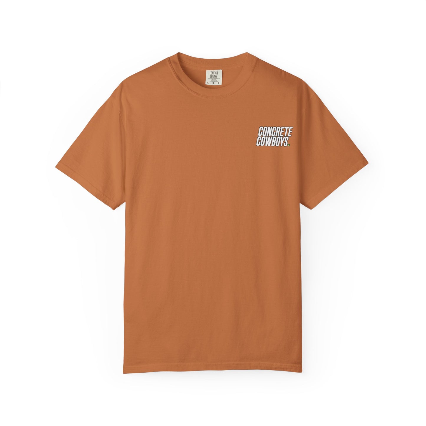 T-shirt in yam with classic Concrete Cowboys logo on front.