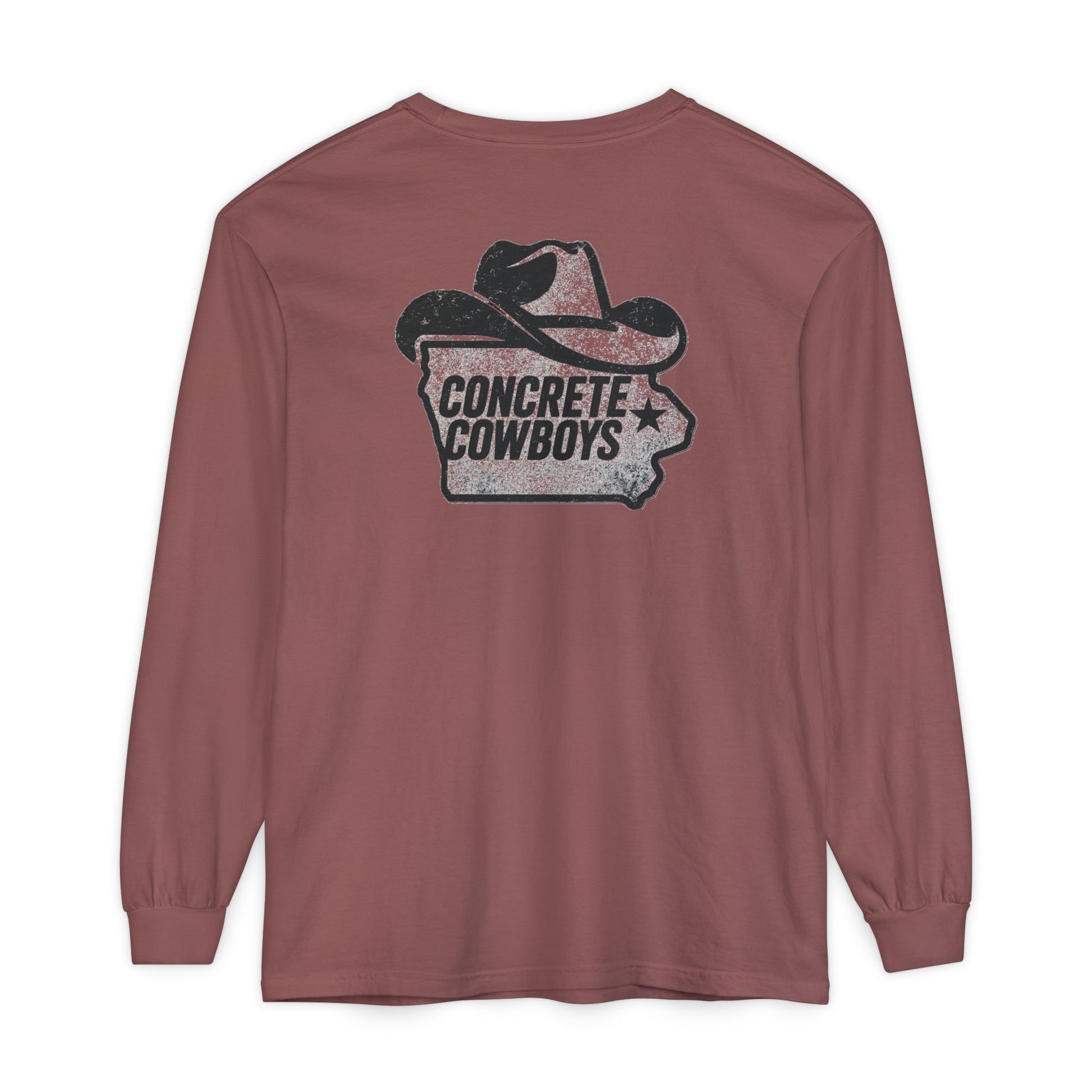 Back view showing Iowa Cowboy graphic.

