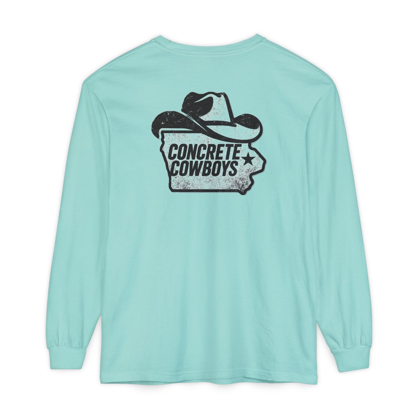 Back view showing Iowa Cowboy graphic.

