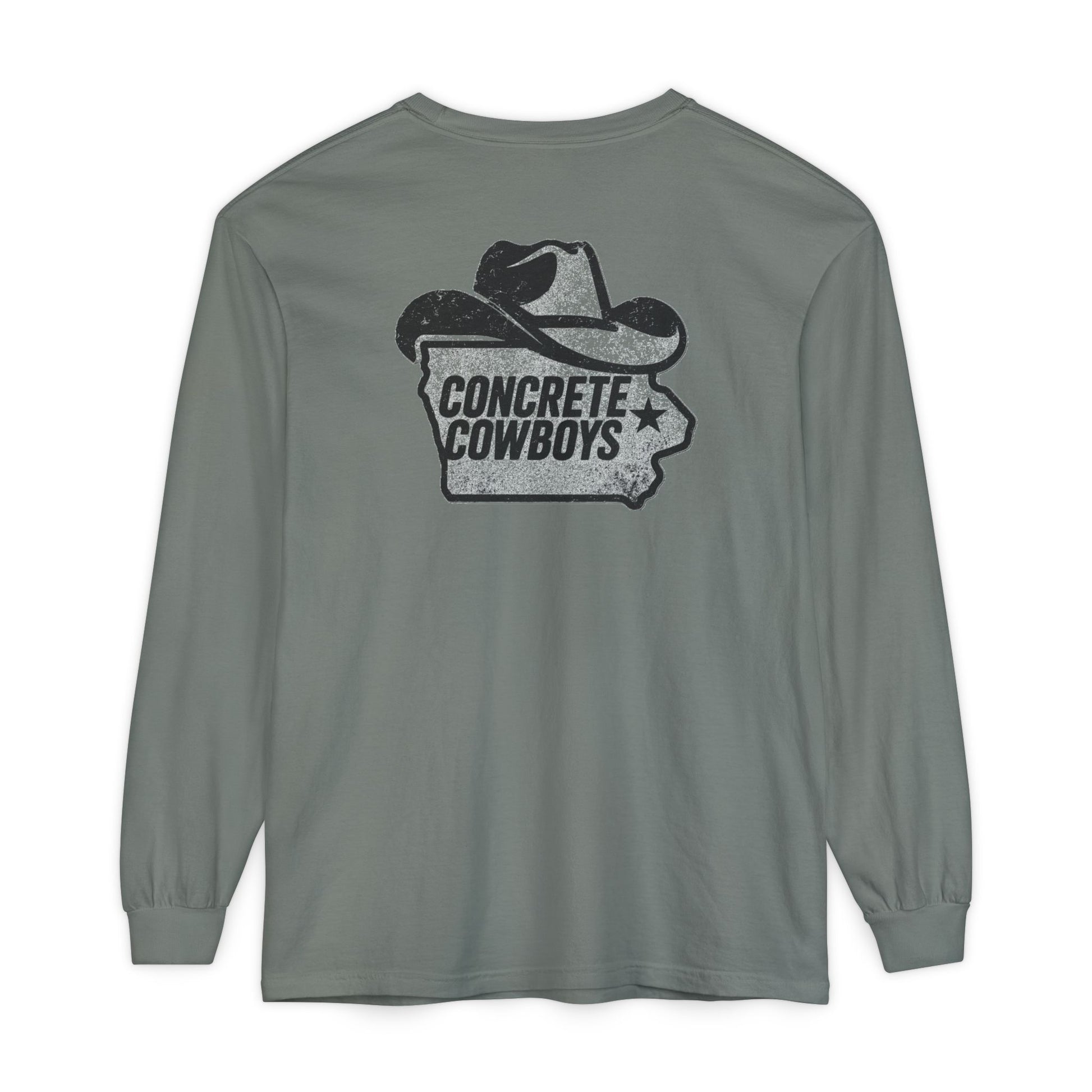 Back view showing Iowa Cowboy graphic.

