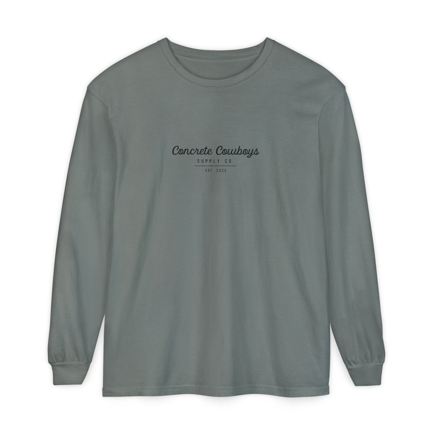 Long sleeve shirt in grey with EST logo on front.