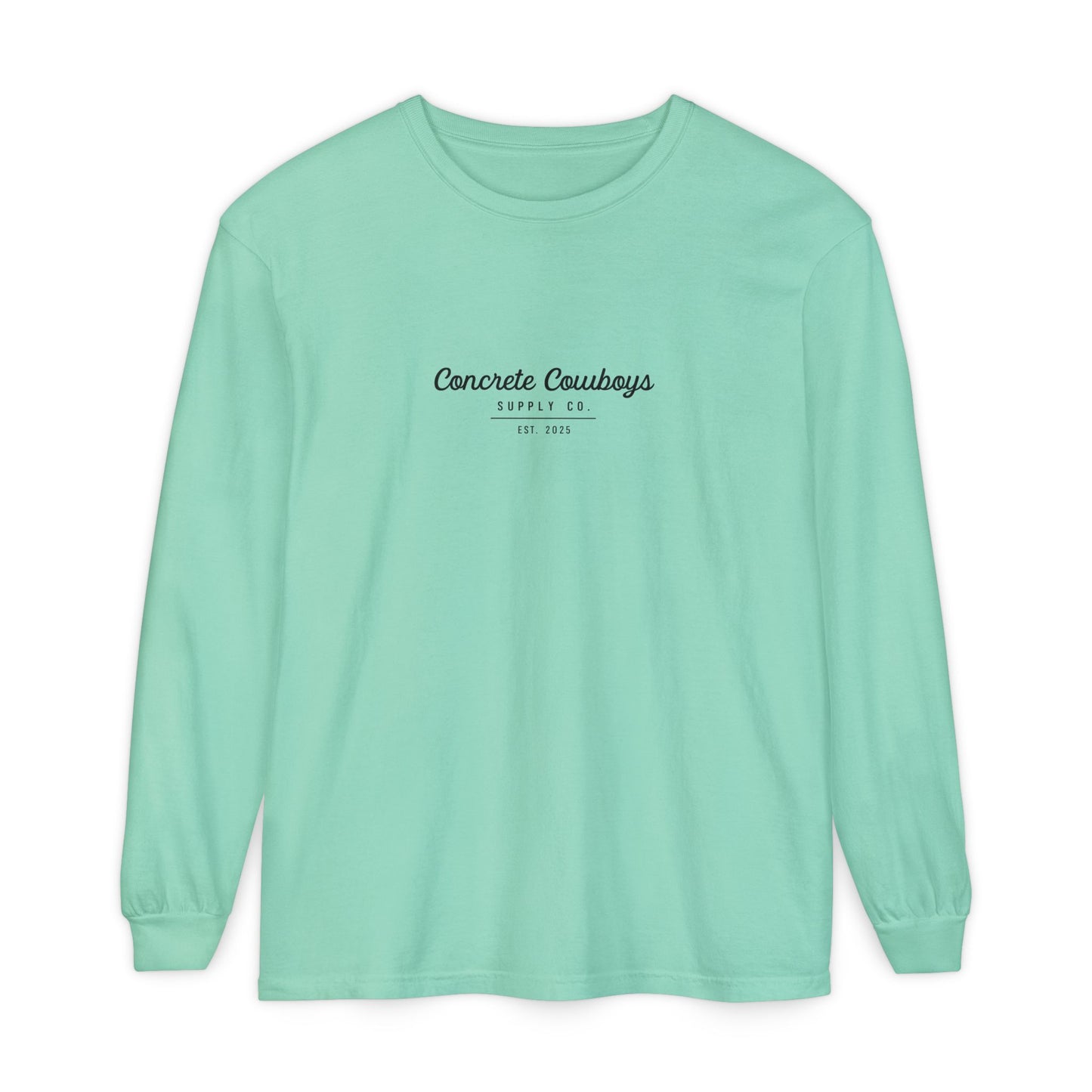 Long sleeve shirt in island reef with EST logo on front.