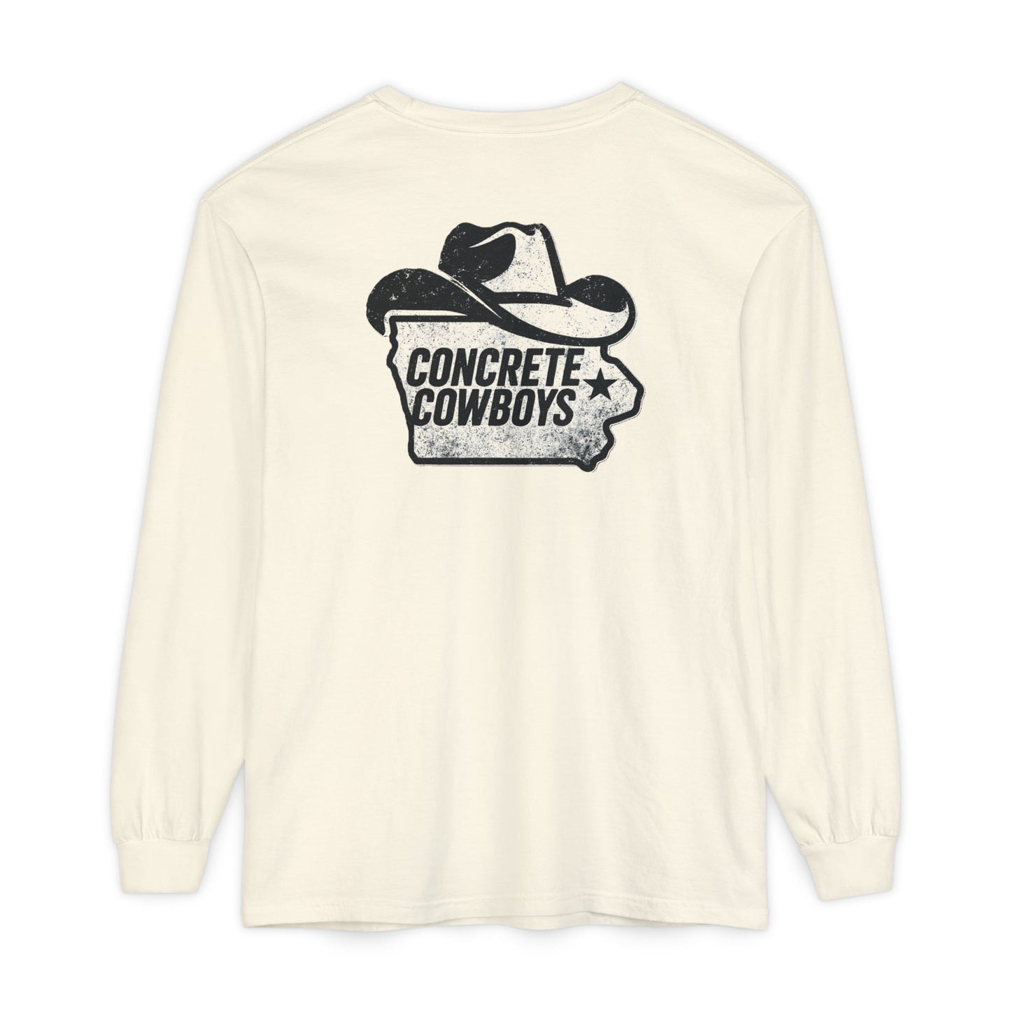 Back view showing Iowa Cowboy graphic.

