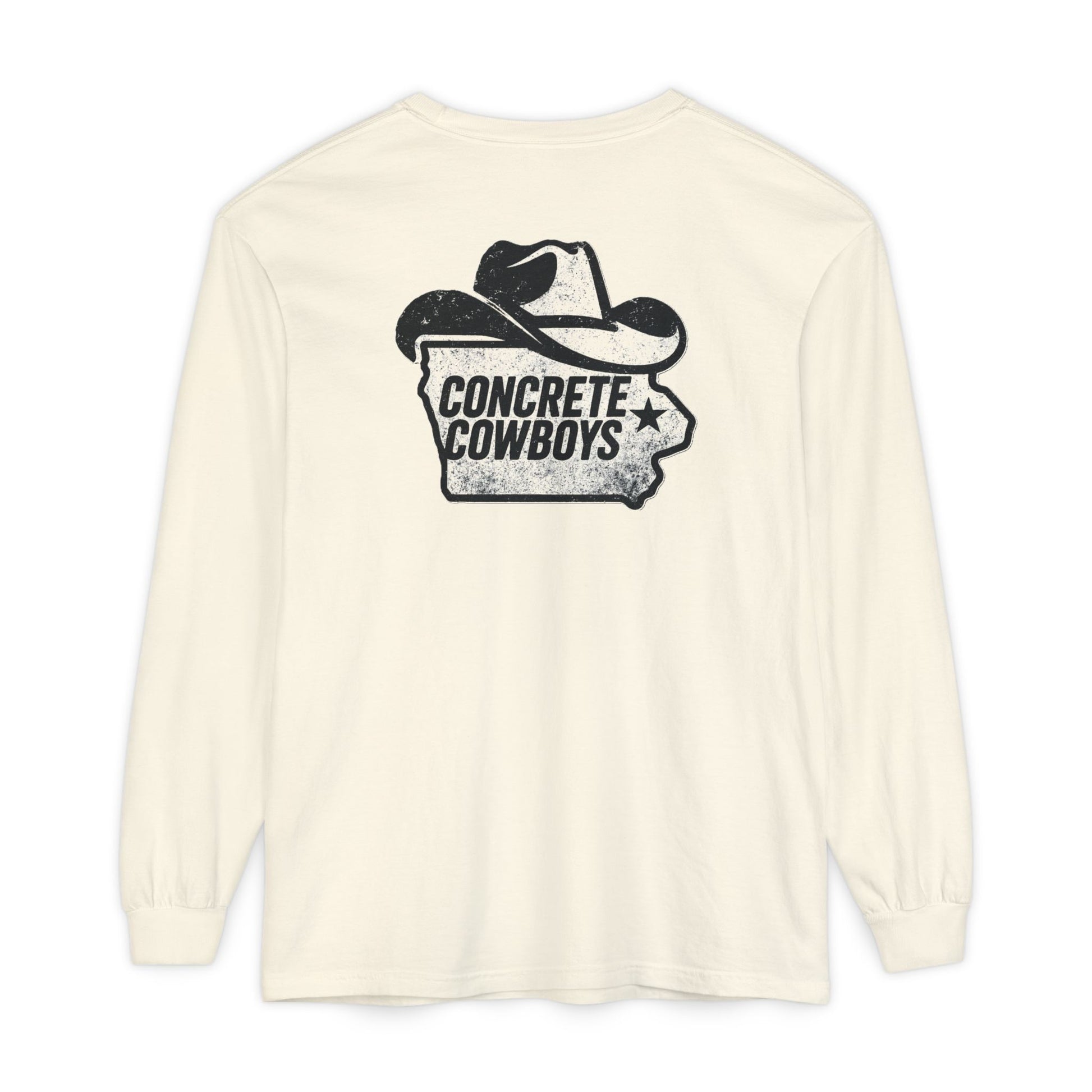 Back view showing Iowa Cowboy graphic.

