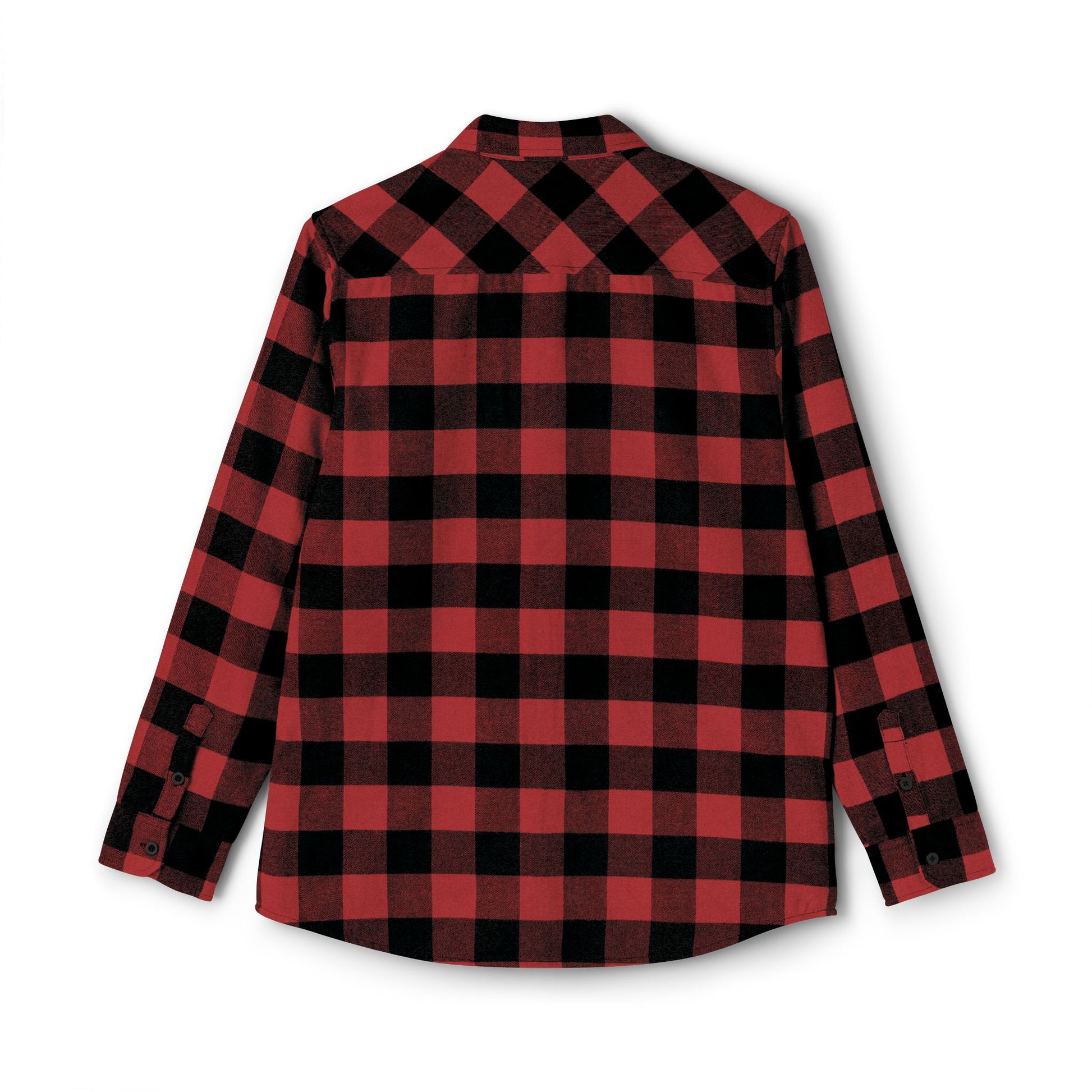 Back view of heavyweight flannel.