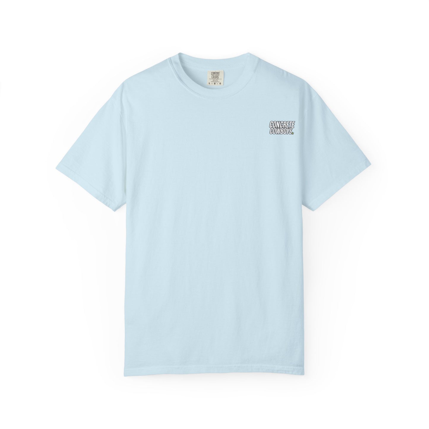 Concrete Cowboys classic logo chambray t-shirt front