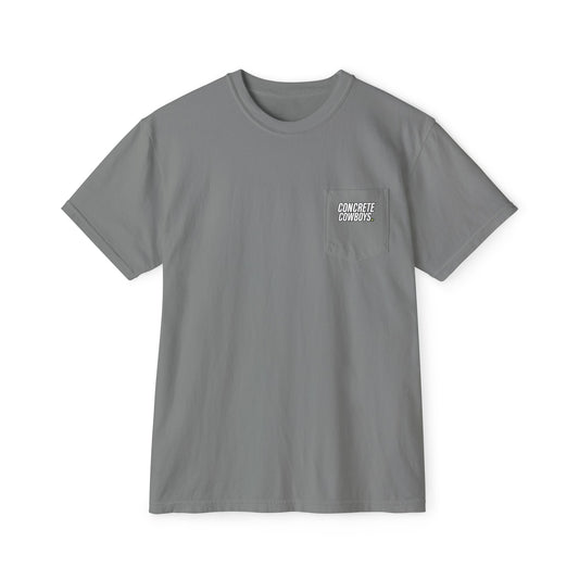 Concrete Cowboys classic logo grey pocket t-shirt front