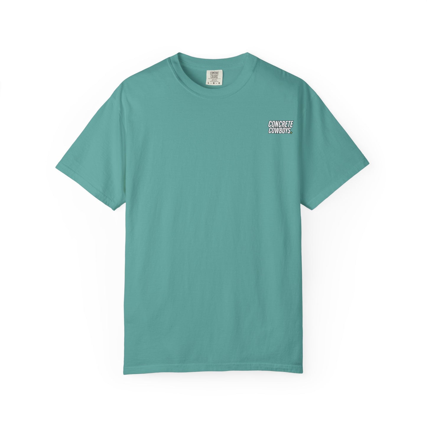 Concrete Cowboys classic logo seafoam t-shirt front