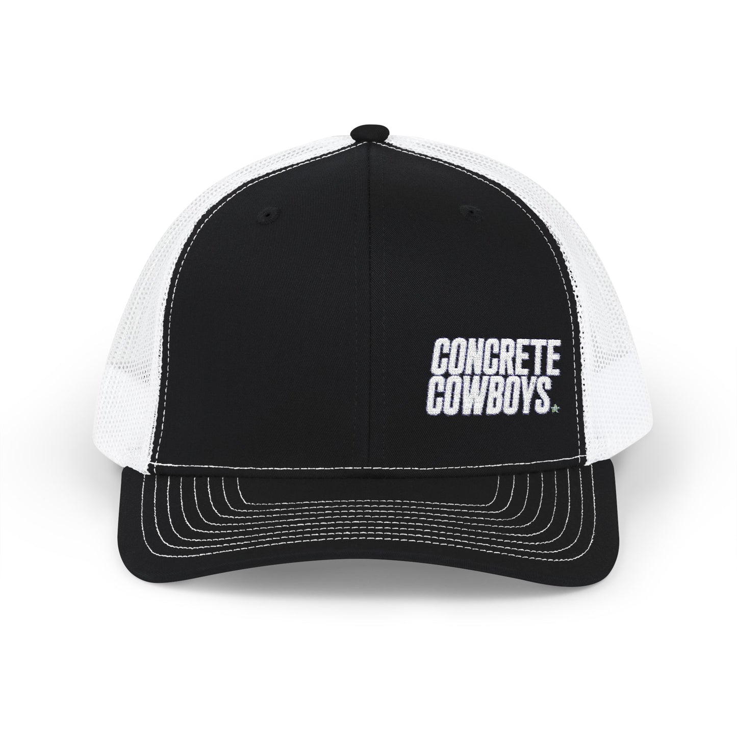Concrete Cowboys Cowboy Classic Snapback in Black/White — front view
