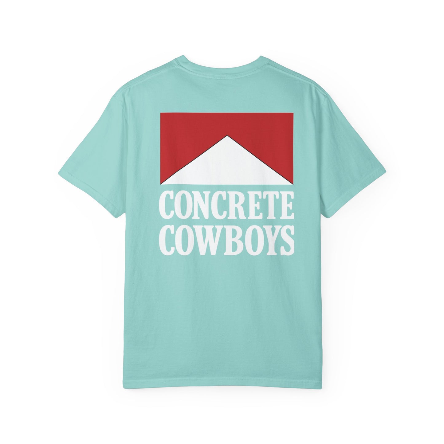 Concrete Cowboys Cowboy Killer chalky mint t-shirt back showing bold western graphic