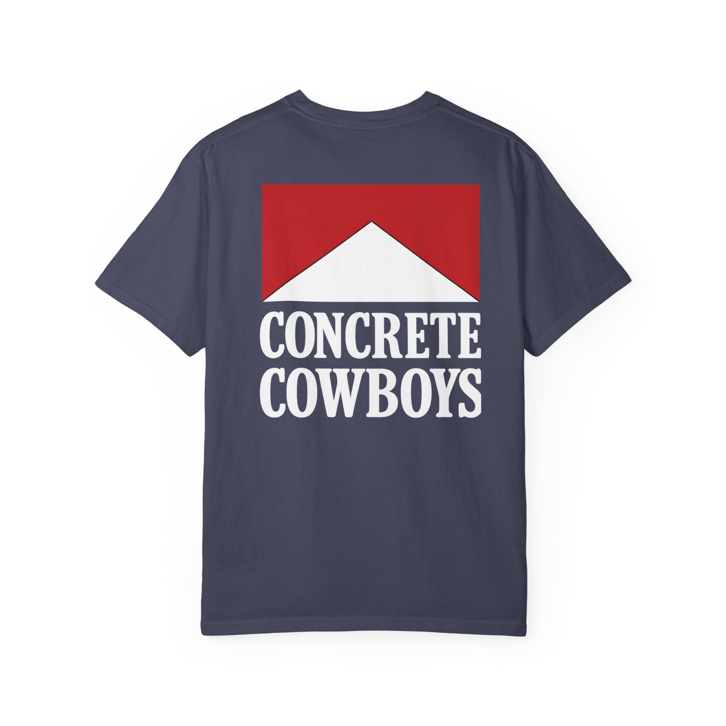 Concrete Cowboys Cowboy Killer denim t-shirt back showing bold western graphic