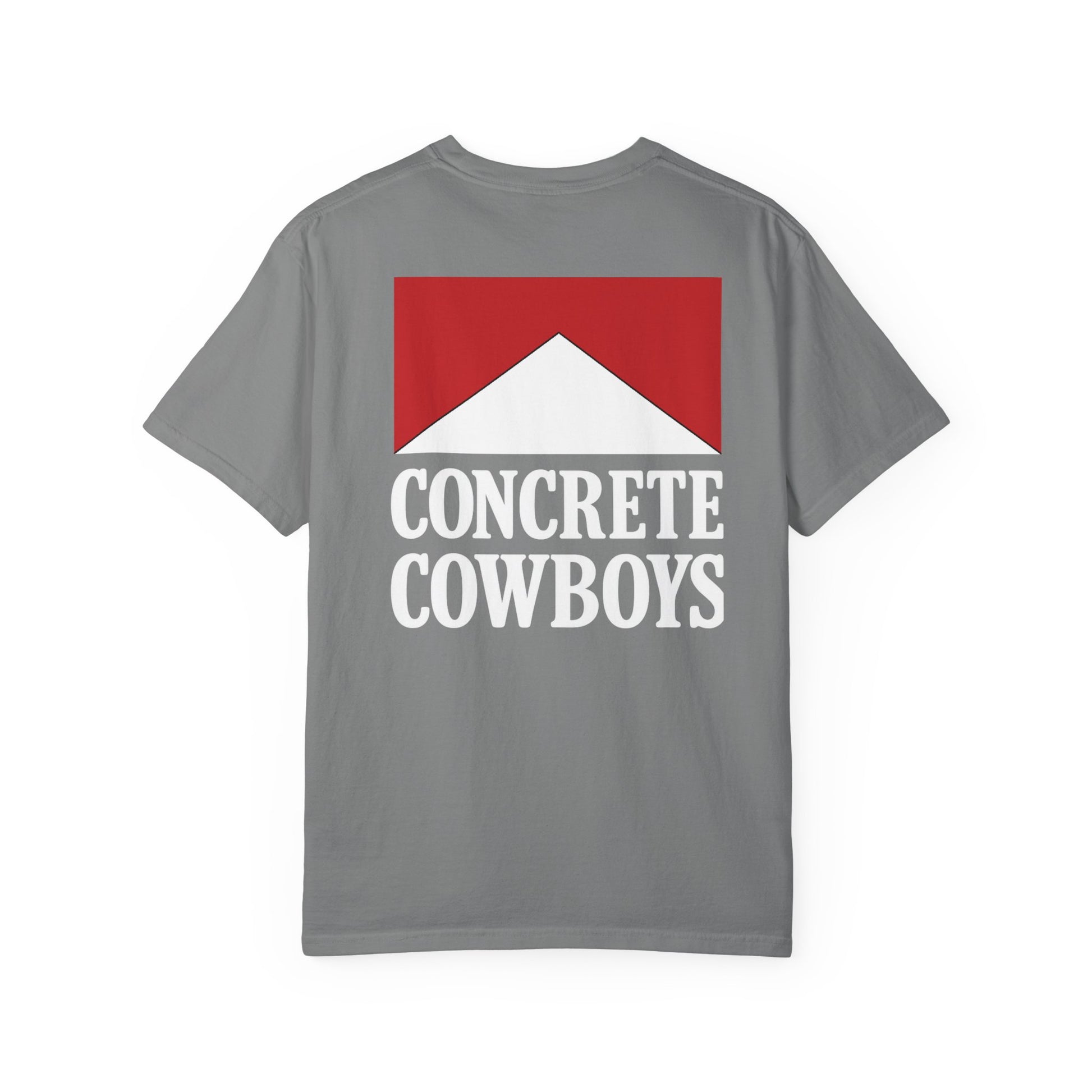 Concrete Cowboys Cowboy Killer grey shirt back showing bold western graphic