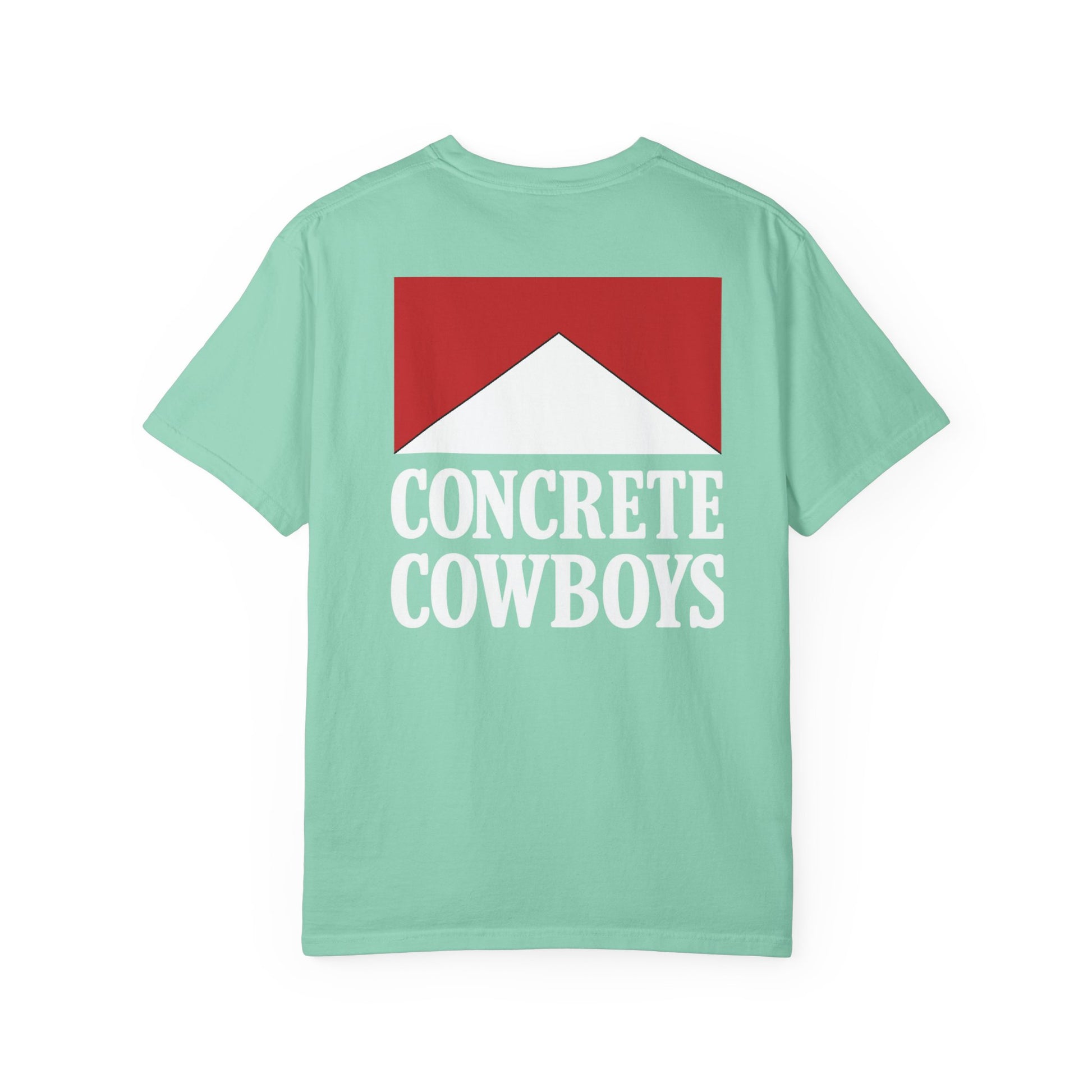 Concrete Cowboys Cowboy Killer island reef shirt back showing bold western graphic