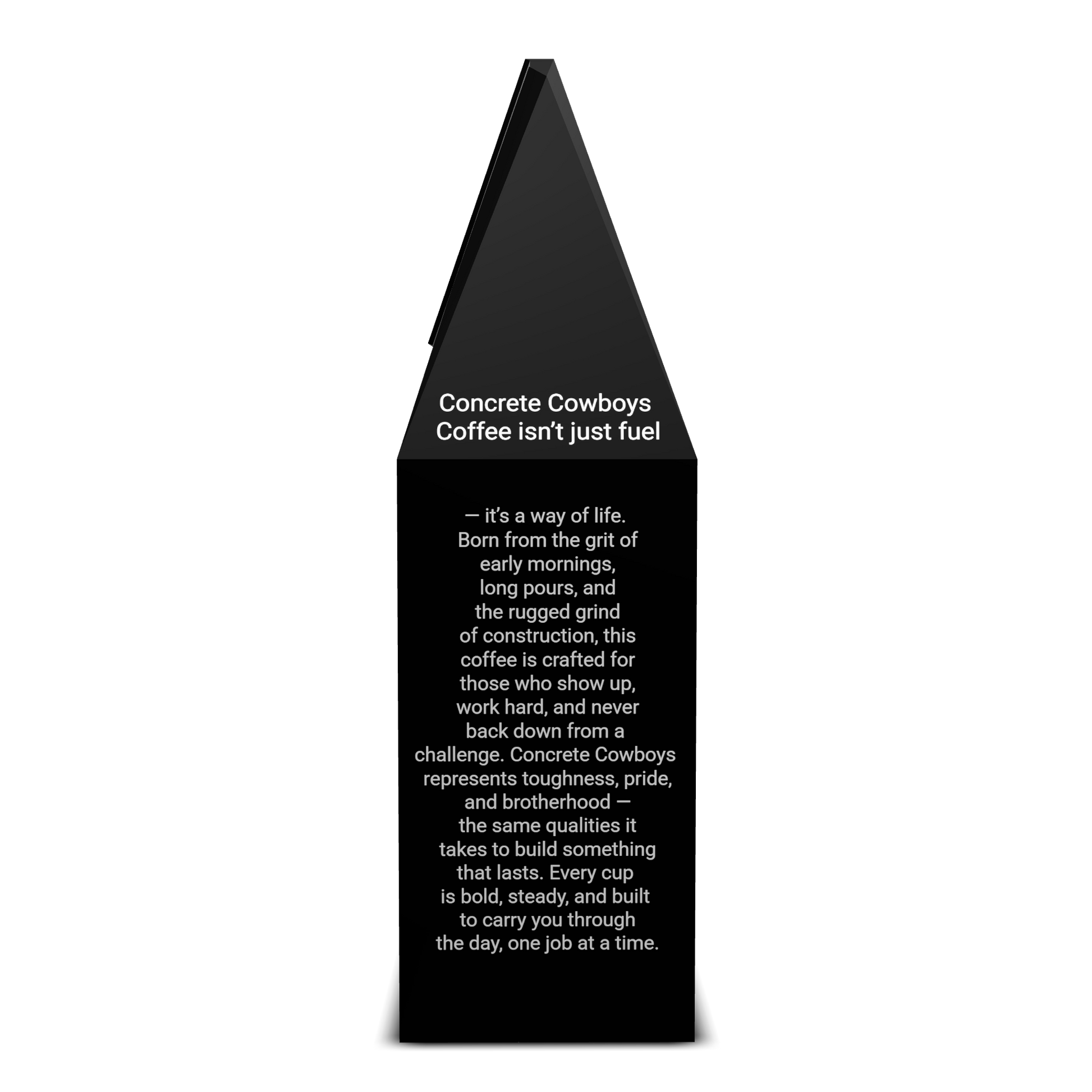 Early Pour coffee bag story panel