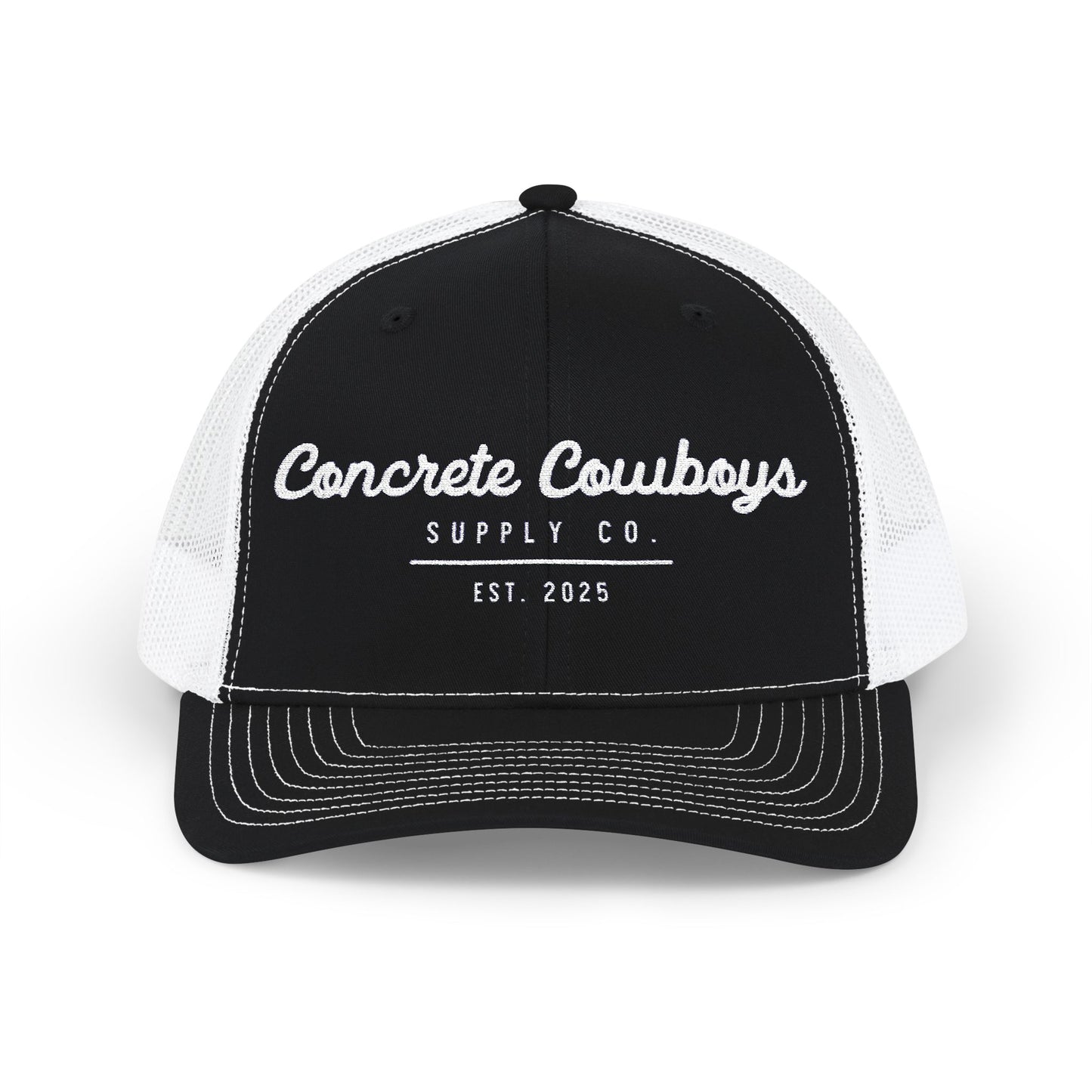 Concrete Cowboys Est. Supply Co. Snapback in Black/White — front view