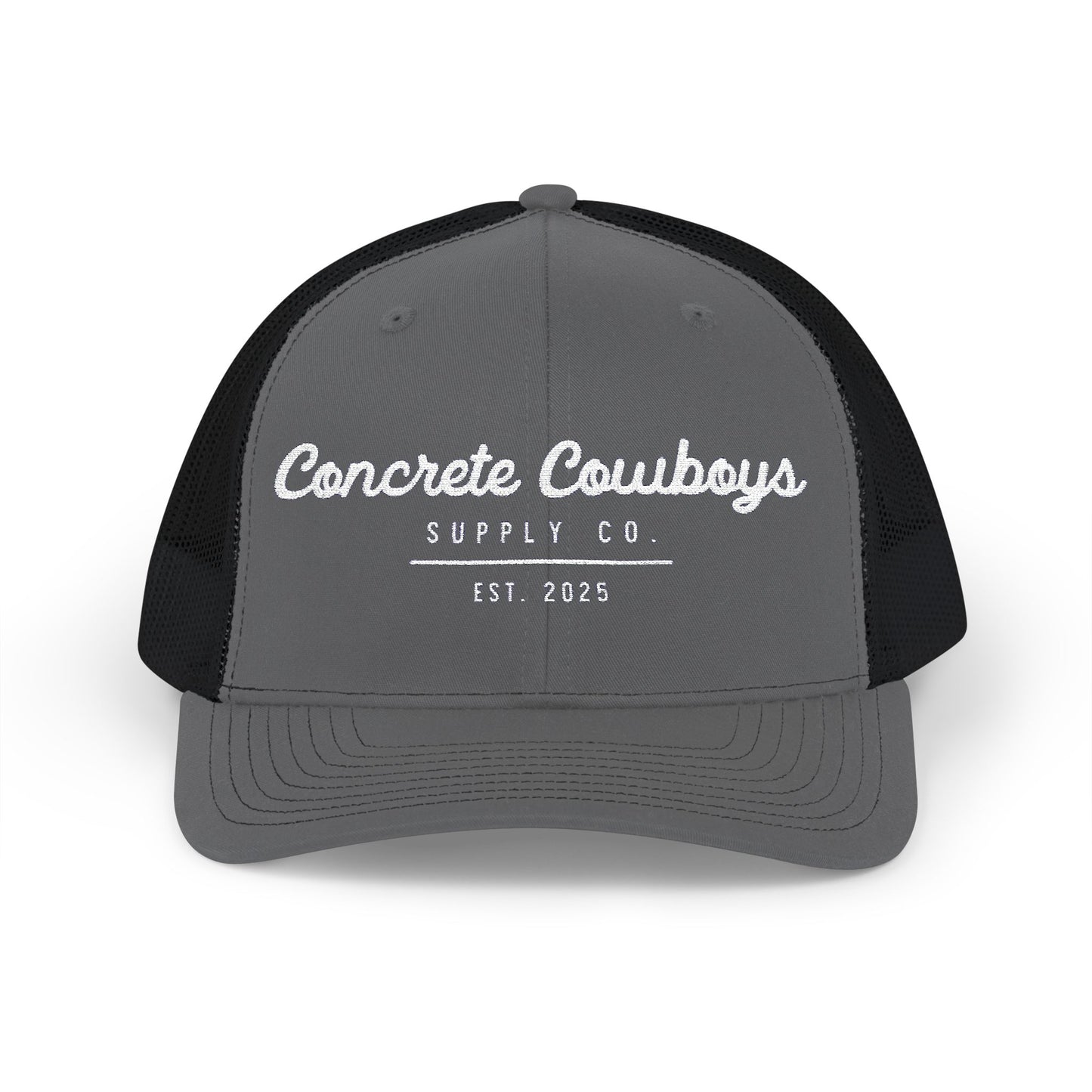 Concrete Cowboys Est. Supply Co. Snapback in Charcoal/Black — front view
