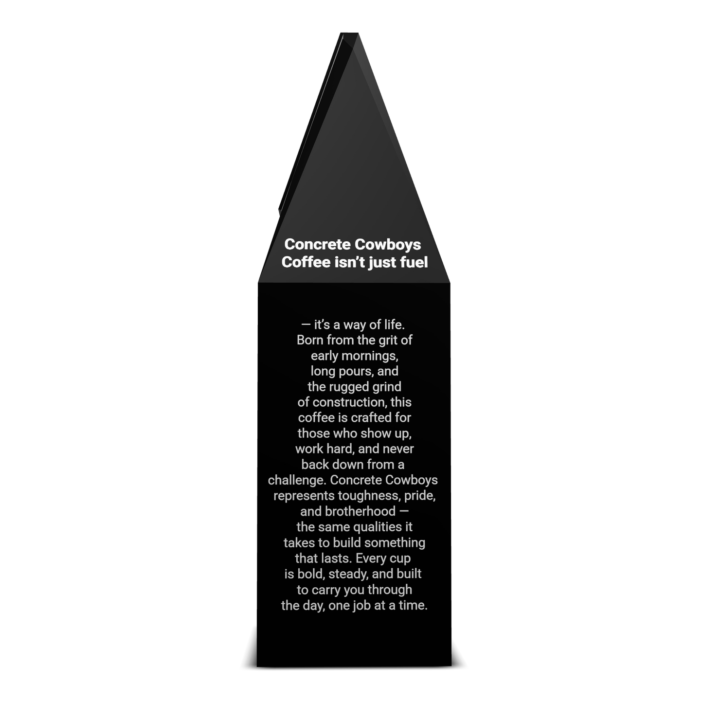 Jackhammer Roast coffee bag story panel