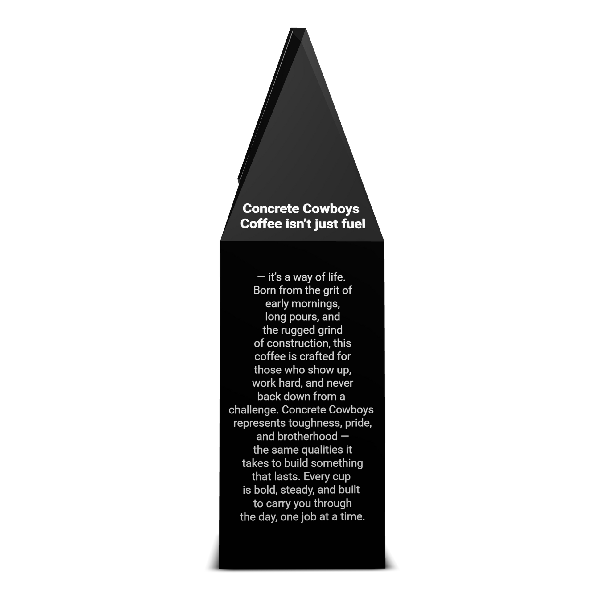 Jackhammer Roast coffee bag story panel