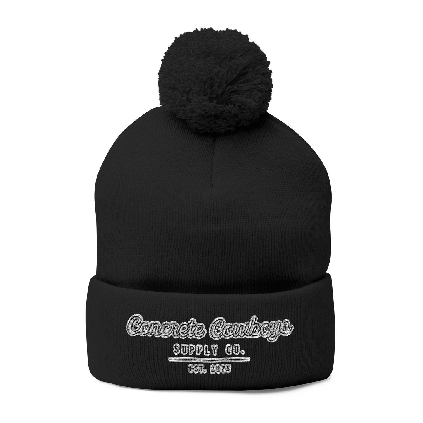  Concrete Cowboys Supply Co. Beanie in Black — front view
