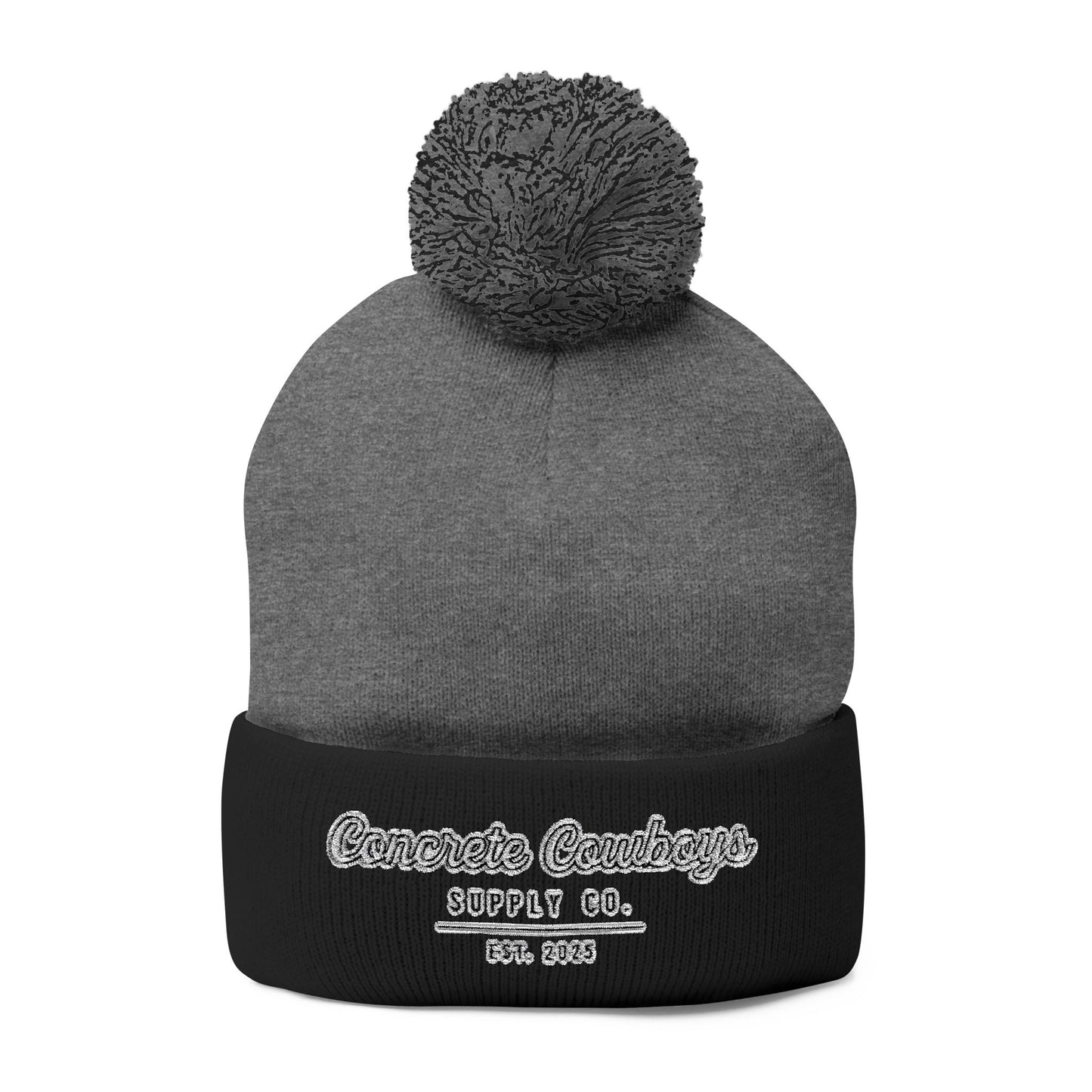 Concrete Cowboys Supply Co. Beanie in Dark Heather Grey / Black — front view
