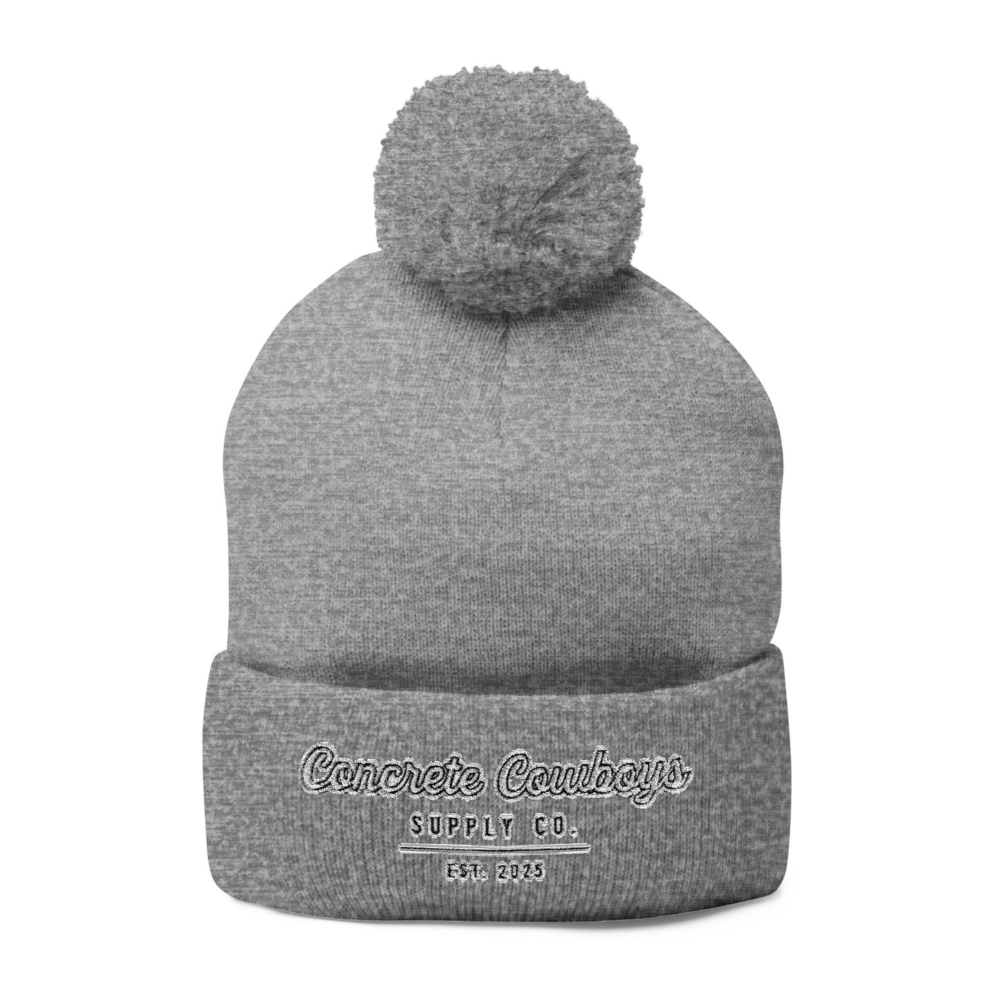 Concrete Cowboys Supply Co. Beanie in Heather Grey — front view