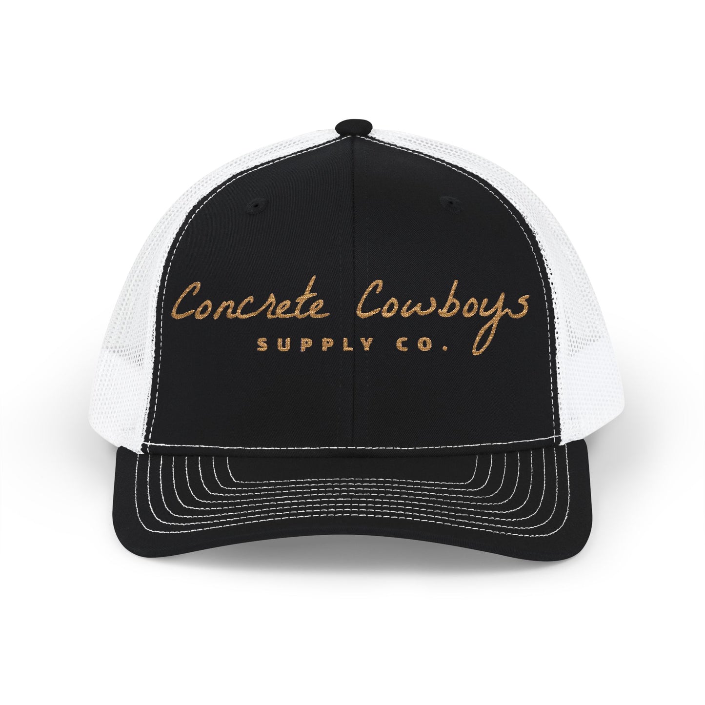 Concrete Cowboys Supply Co. Snapback in Black/White — front view